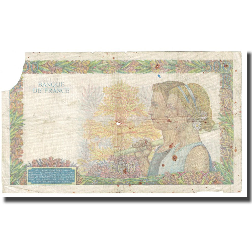 Frankreich, 500 Francs, 1940, P. Rousseau and R. Favre-Gilly, 1940-11-28, GE