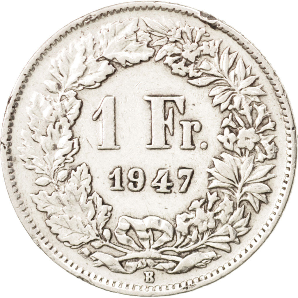 Schweiz, Franc, 1947, Bern, EF(40-45), Silver, KM:24