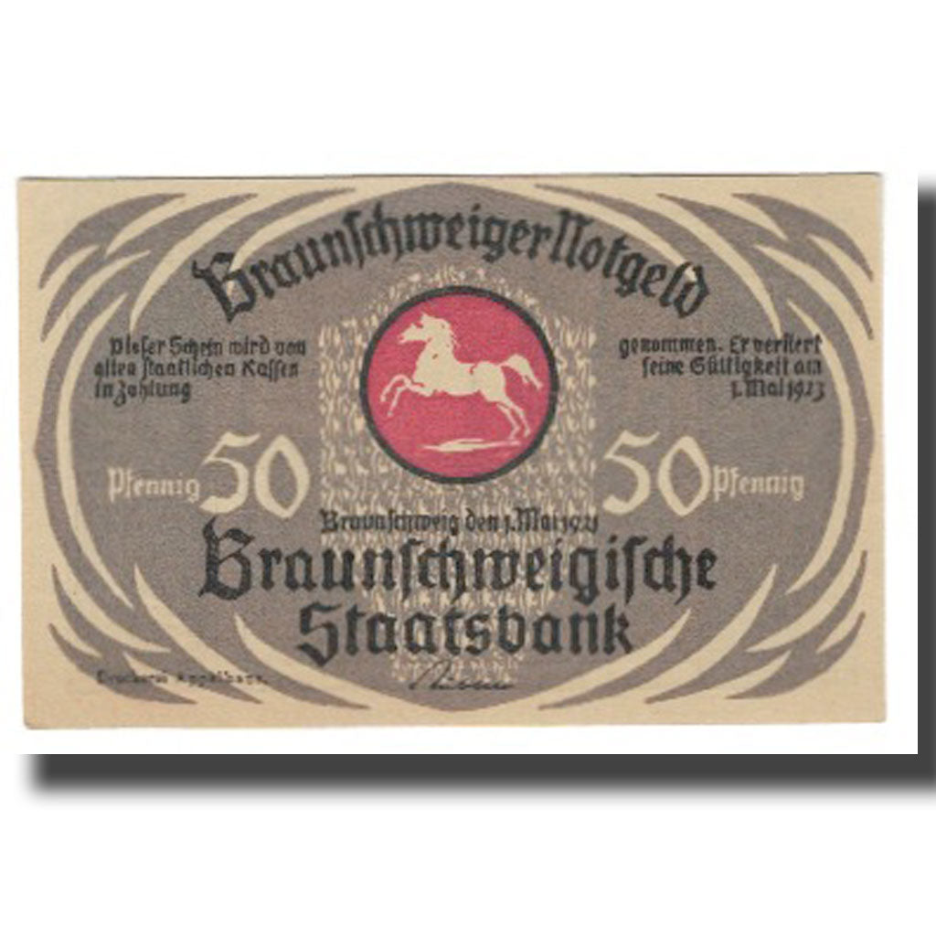 Banknote, Germany, Braunschweig, 50 Pfennig, place, 1923, 1923-05-01