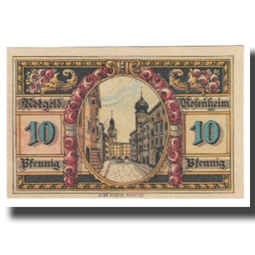 Banknote, Germany, Rosenheim, 10 Pfennig, place, 1921, 1921-02-16, UNC(65-70)