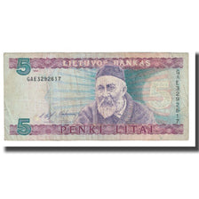 Banknote, Lithuania, 5 Litai, 1993, KM:55a, VF(20-25)