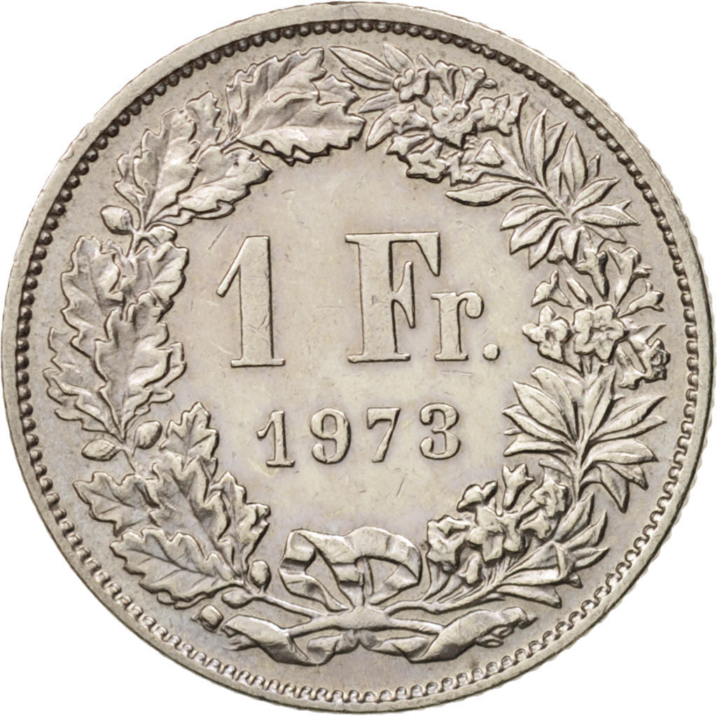 Switzerland, Franc, 1973, Bern, EF(40-45), Copper-nickel, KM:24a.1