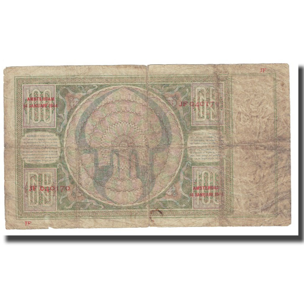 Banknote, Netherlands, 100 Gulden, 1941, 1941-01-14, KM:51a, VF(20-25)