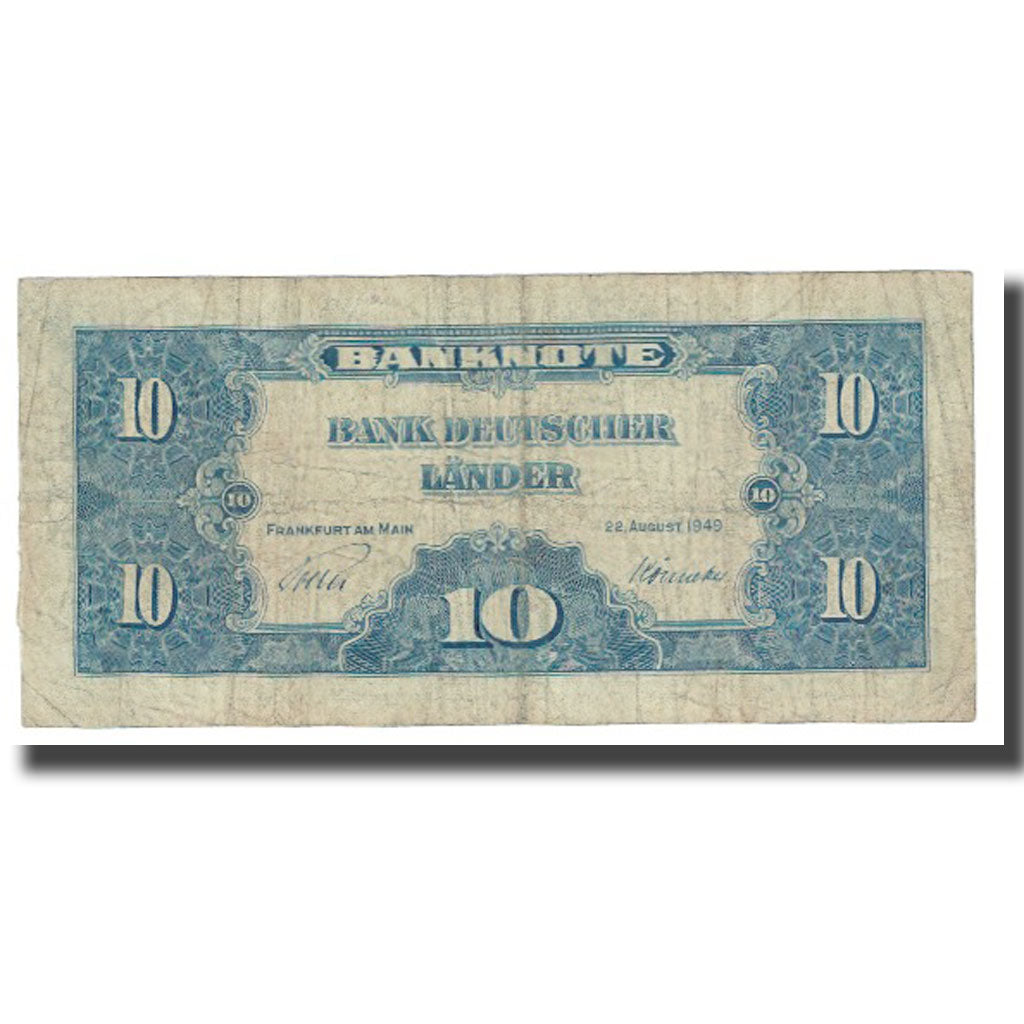 Billet, République fédérale allemande, 10 Deutsche Mark, 1949, KM:16a, TB