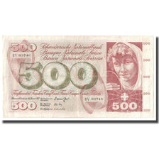 Banknote, Switzerland, 500 Franken, 1972, 1972-01-24, KM:51j, EF(40-45)