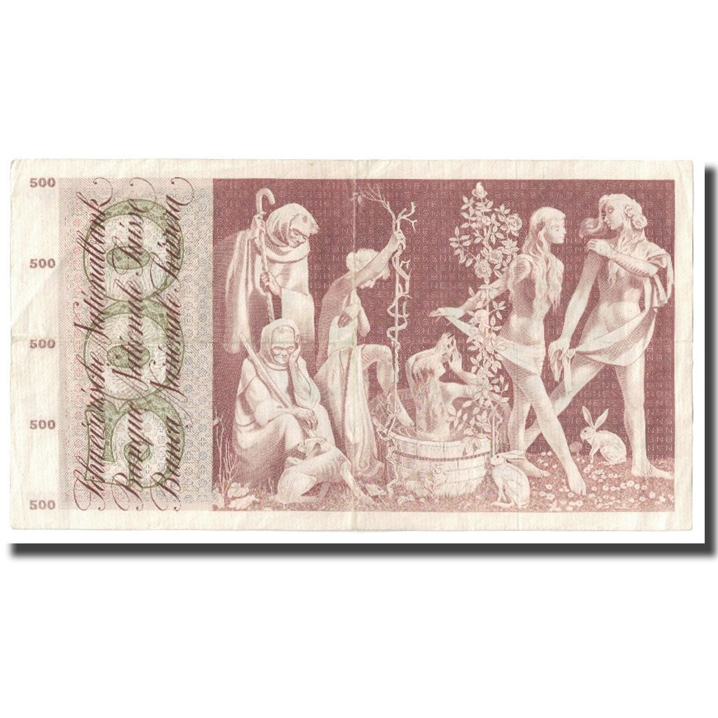 Banknote, Switzerland, 500 Franken, 1972, 1972-01-24, KM:51j, EF(40-45)
