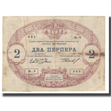 Banknote, Montenegro, 2 Perpera, 1914, 1914-07-25, KM:16, VF(20-25)