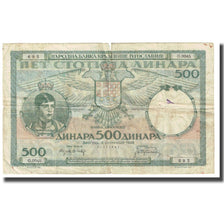 Banknote, Yugoslavia, 500 Dinara, 1935, 1935-09-06, KM:32, VF(20-25)