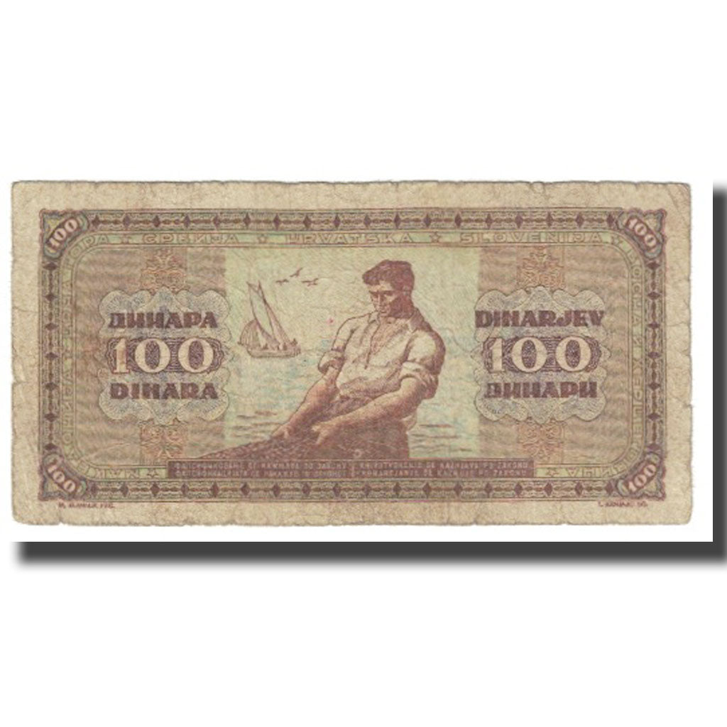 Banknote, Yugoslavia, 100 Dinara, 1946, 1946-05-01, KM:65a, VF(20-25)