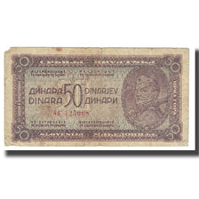 Nota, Jugoslávia, 50 Dinara, KM:52a, VF(20-25)