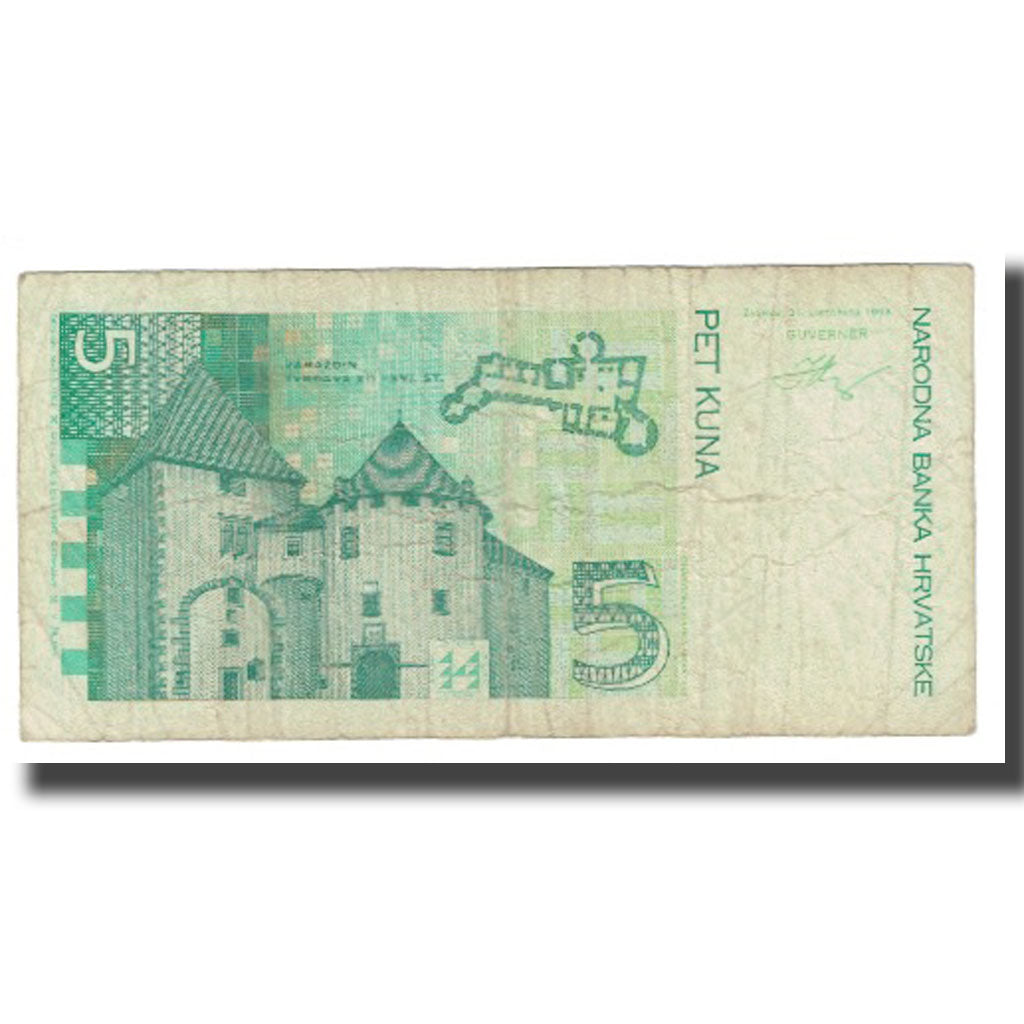 Banknote, Croatia, 5 Kuna, 2001, 2001-03-07, KM:28a, VF(20-25)