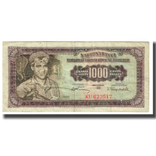 Banknote, Yugoslavia, 1000 Dinara, 1955, 1955-05-01, KM:71b, VF(20-25)