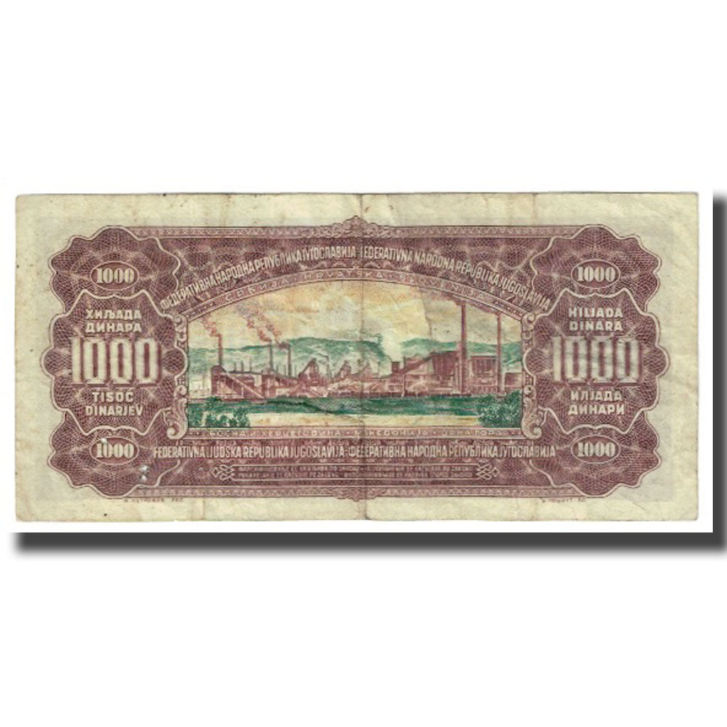 Banknote, Yugoslavia, 1000 Dinara, 1955, 1955-05-01, KM:71b, VF(20-25)