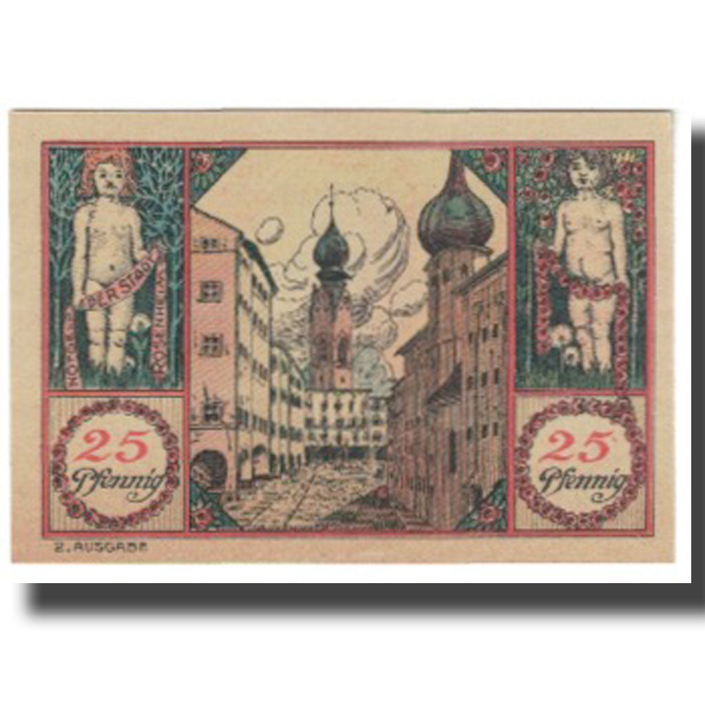 Banknote, Germany, Rosenheim, 25 Pfennig, Ville, 1921, 1921-02-16, UNC(63)