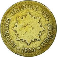 Coin, Uruguay, 2 Centesimos, 1924, Uruguay Mint, Poissy, France, VF(20-25)
