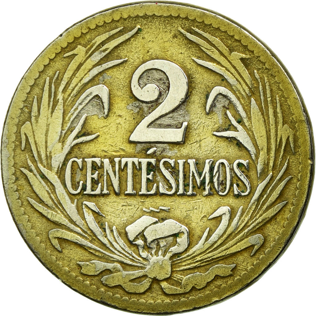 Coin, Uruguay, 2 Centesimos, 1924, Uruguay Mint, Poissy, France, VF(20-25)