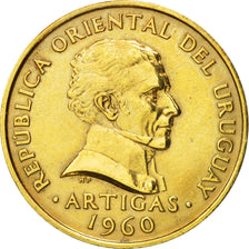 Coin, Uruguay, 10 Centesimos, 1960, EF(40-45), Nickel-brass, KM:39