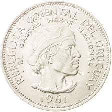 Uruguay, 10 Pesos, 1961, AU(55-58), Silver, KM:43