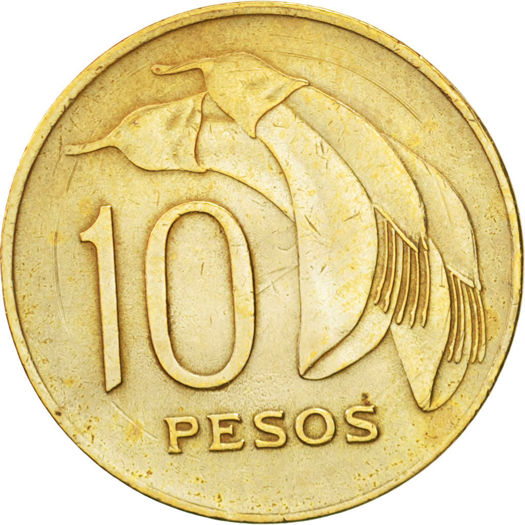 Monnaie, Uruguay, 10 Pesos, 1968, Santiago, TTB, Nickel-brass, KM:51