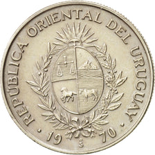 Uruguay, 20 Pesos, 1970, Santiago, AU(50-53), Copper-Nickel-Zinc, KM:56