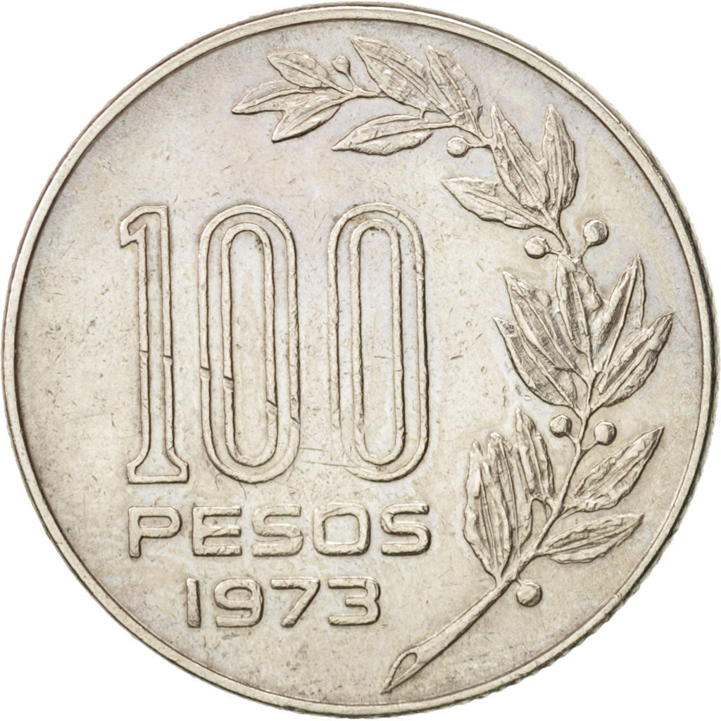 Uruguay, 100 Pesos, 1973, Mexico City, EF(40-45), Copper-Nickel-Zinc, KM:59