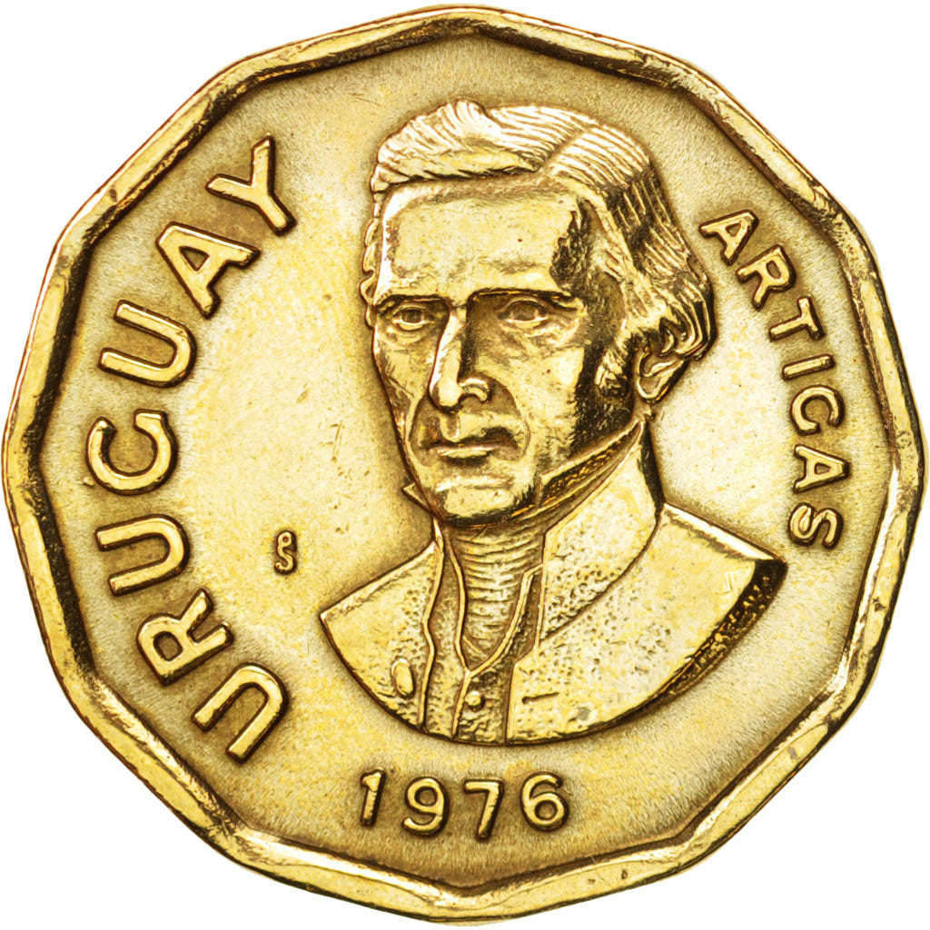 Uruguay, Nuevo Peso, 1976, Santiago, EF(40-45), Aluminum-Bronze, KM:69
