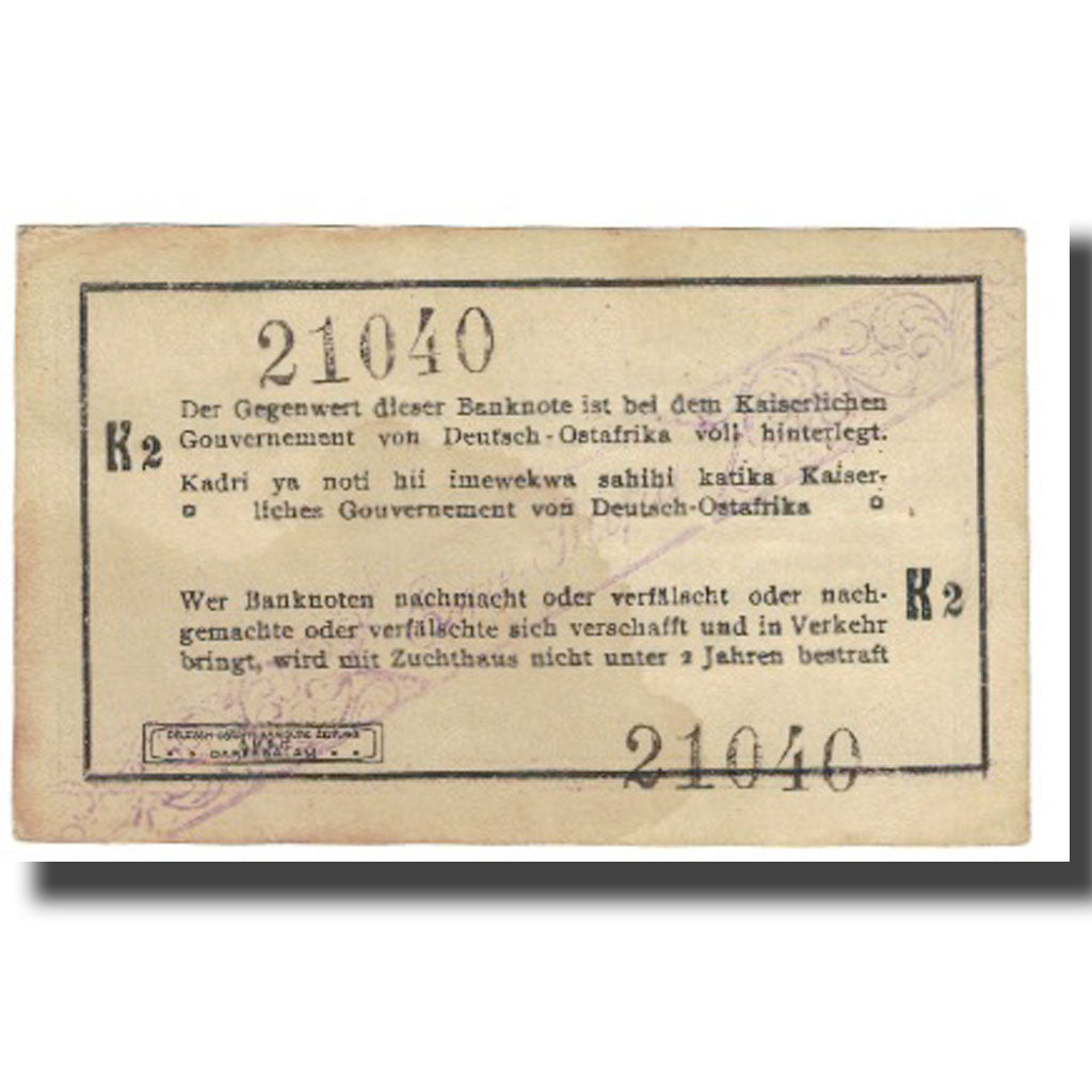 Banknote, GERMAN EAST AFRICA, 1 Rupie, 1916, 1916-02-01, KM:19, VF(20-25)