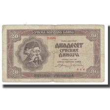 Banknote, Serbia, 20 Dinara, 1941, 1941-05-01, KM:25, VF(20-25)