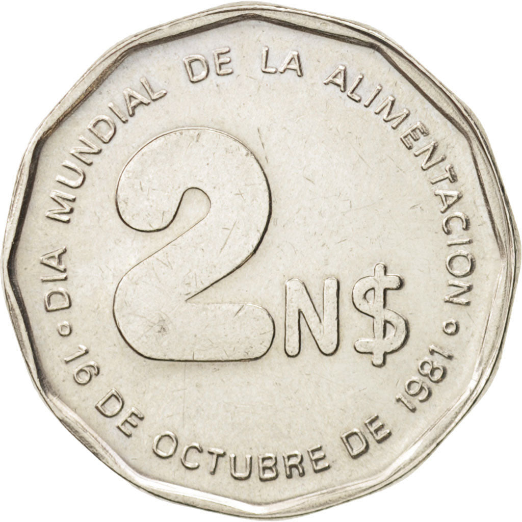 Uruguay, 2 Nuevos Pesos, 1981, AU(50-53), Copper-Nickel-Zinc, KM:77
