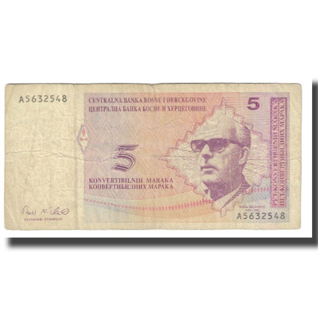 Billete, 5 Convertible Maraka, Bosnia - Herzegovina, KM:62a, BC