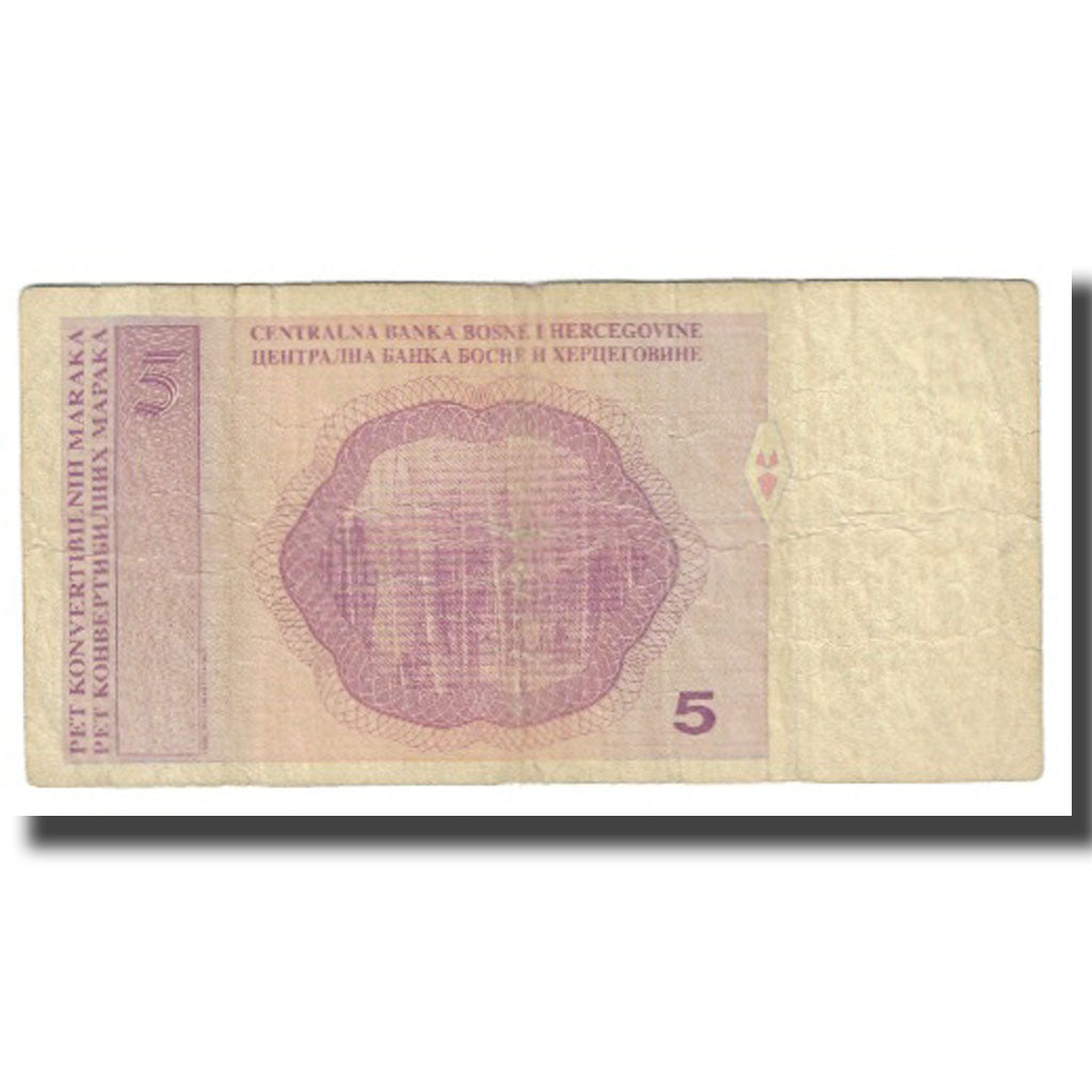 Billete, 5 Convertible Maraka, Bosnia - Herzegovina, KM:62a, BC