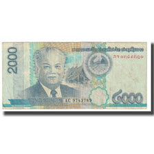 Banknot, Lao, 2000 Kip, 2011, KM:41, VF(20-25)