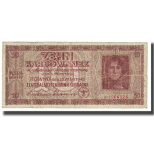 Banknot, Ukraina, 10 Karbowanez, 1942, 1942-03-10, KM:52, VF(20-25)