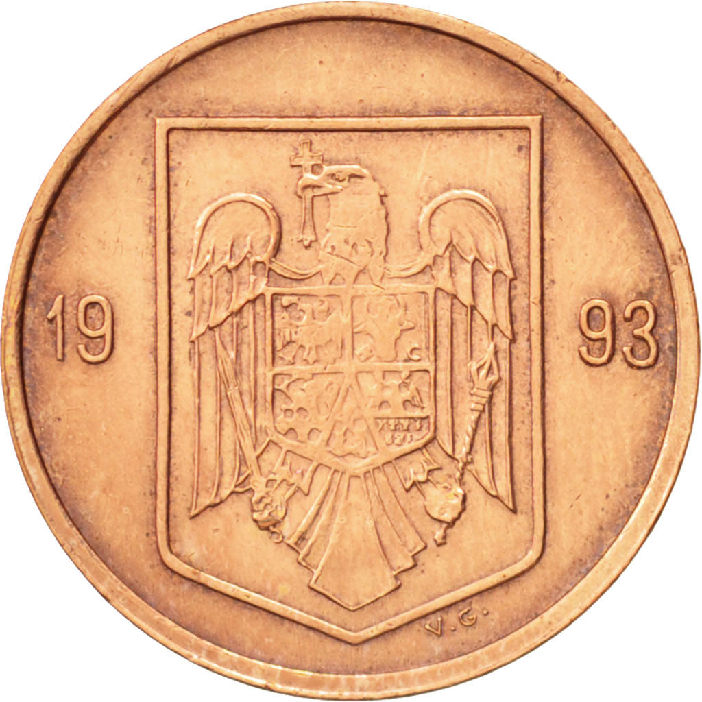 Romania, Leu, 1993, EF(40-45), Copper Plated Steel, KM:115