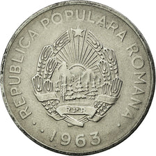 Coin, Romania, 3 Lei, 1963, EF(40-45), Nickel Clad Steel, KM:91