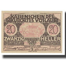 Banknote, Austria, Vöslau N.Ö. Gemeinde, 20 Heller, Blason, 1920, 1920-12-31
