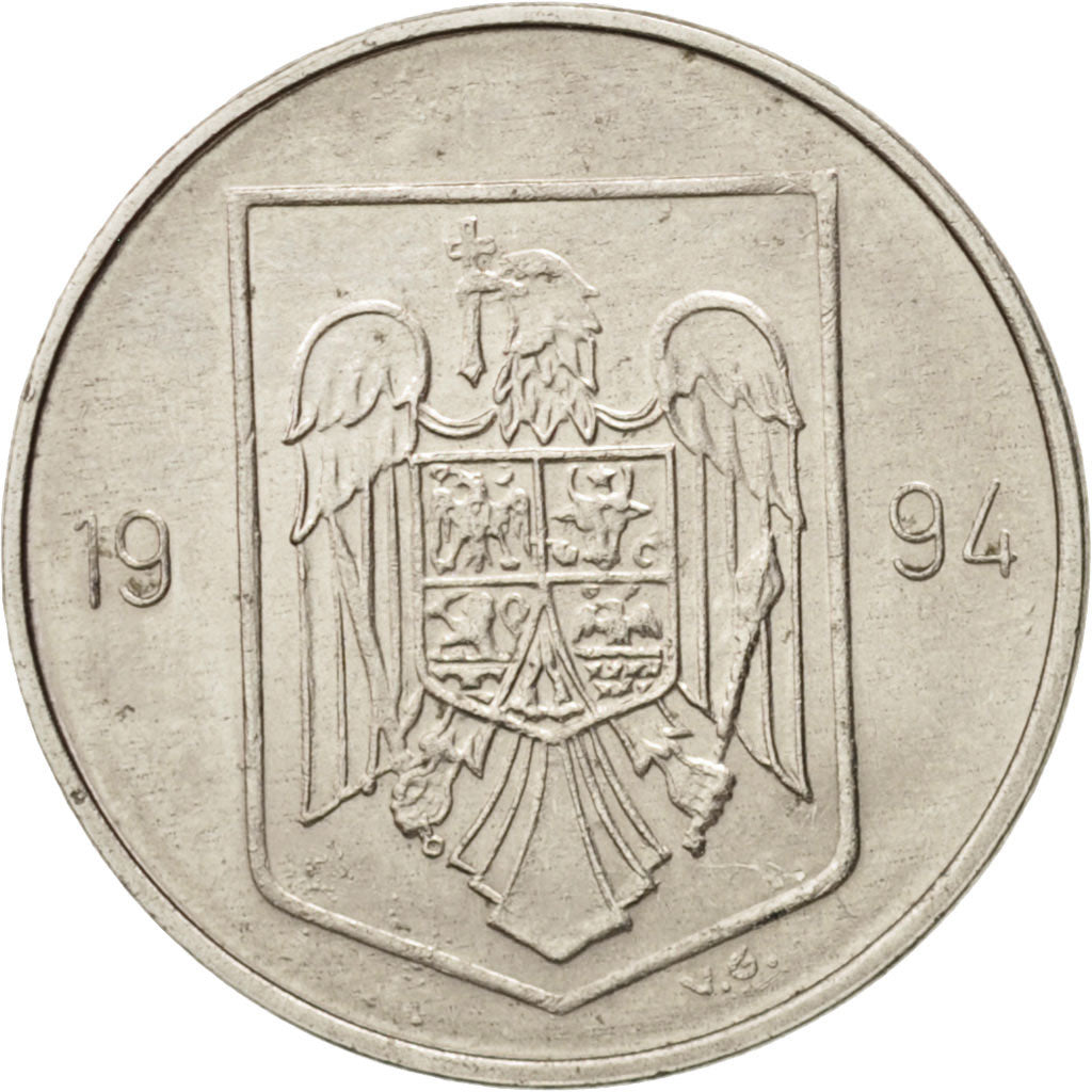 Roumanie, 5 Lei, 1994, TTB+, Nickel plated steel, KM:114