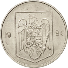 Romania, 5 Lei, 1994, BB+, Acciaio placcato nichel, KM:114