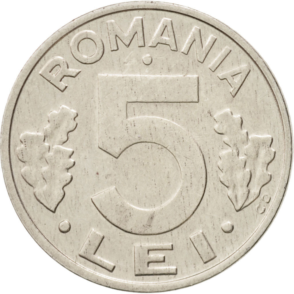 Romania, 5 Lei, 1995, EF(40-45), Nickel plated steel, KM:114