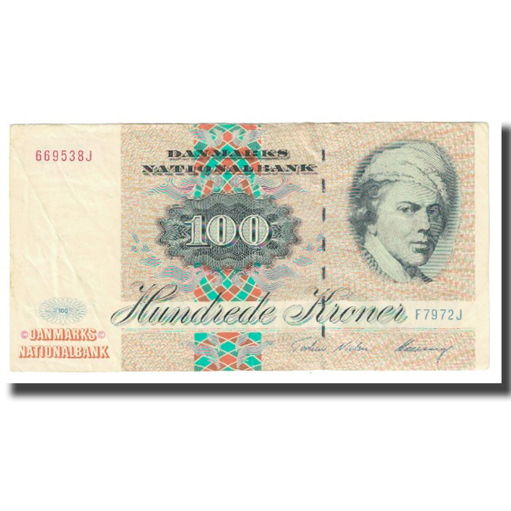 Banknote, Denmark, 100 Kroner, 1972, KM:51r, EF(40-45)