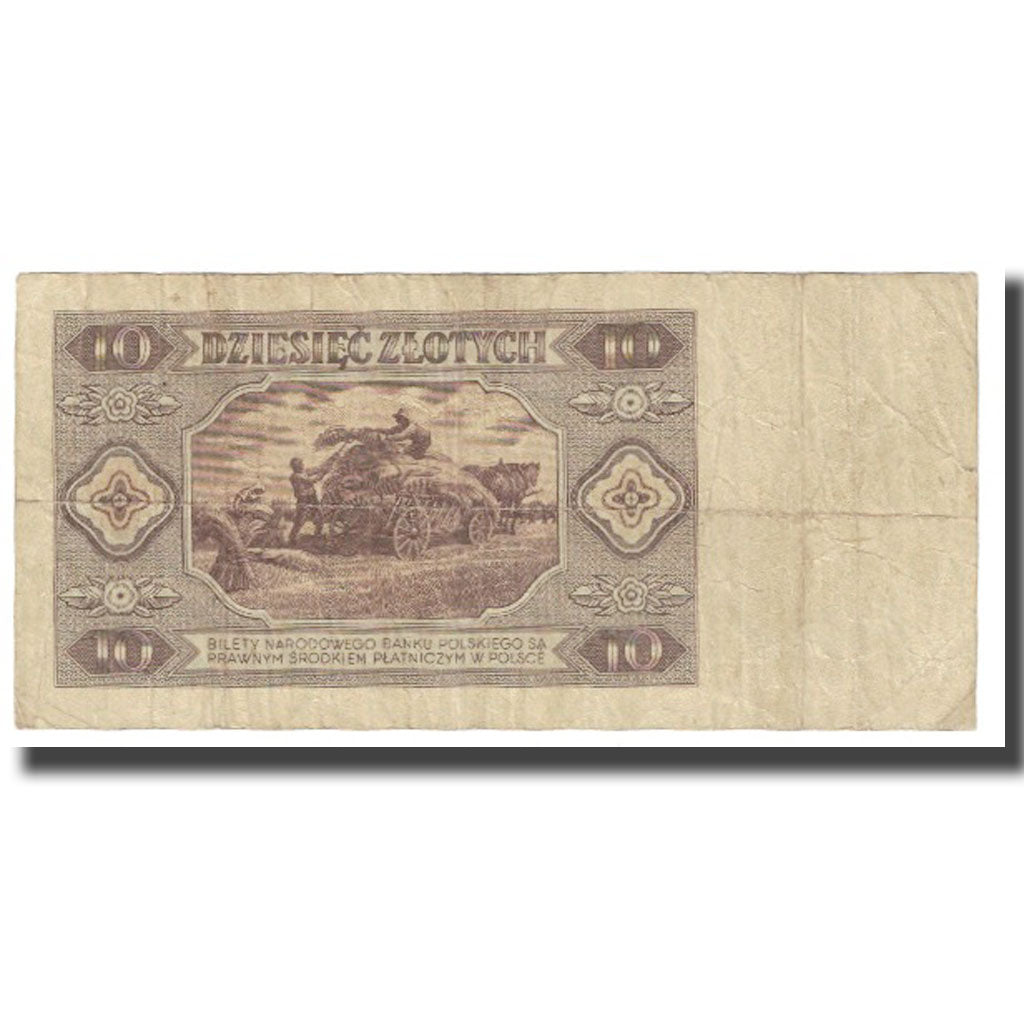 Banknote, Poland, 10 Zlotych, 1948, 1948-07-01, KM:136, VF(20-25)