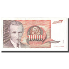 Banknote, Yugoslavia, 1000 Dinara, 1990, 1990-11-26, KM:107, AU(55-58)