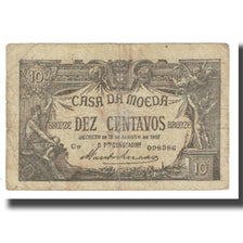 Banknote, Portugal, 10 Centavos, 1917, 1917-08-15, KM:93a, VF(20-25)