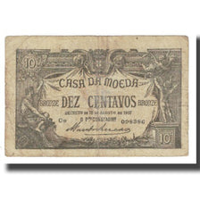 Nota, Portugal, 10 Centavos, 1917, 1917-08-15, KM:93a, VF(20-25)