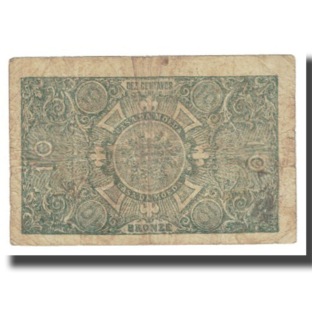 Banknote, Portugal, 10 Centavos, 1917, 1917-08-15, KM:93a, VF(20-25)