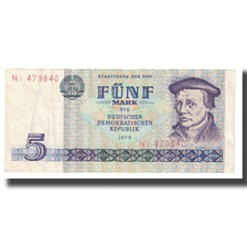 Billet, République démocratique allemande, 5 Mark, 1975, KM:27A, TTB
