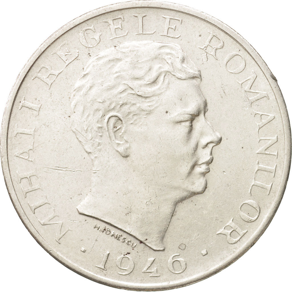 Romania, Mihai I, 100000 Lei, 1946, AU(50-53), Silver, KM:71
