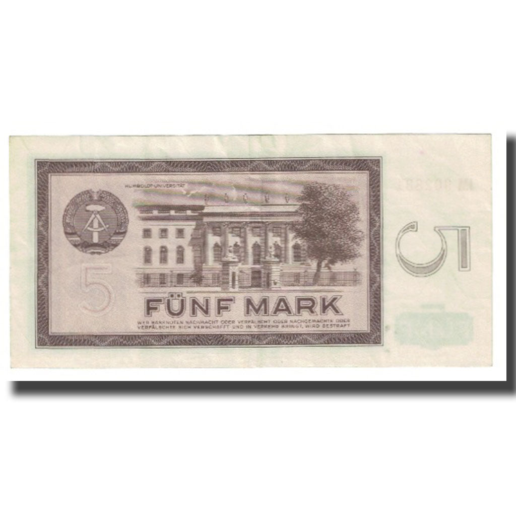 Banknote, Germany - Democratic Republic, 5 Mark, 1964, KM:22a, EF(40-45)