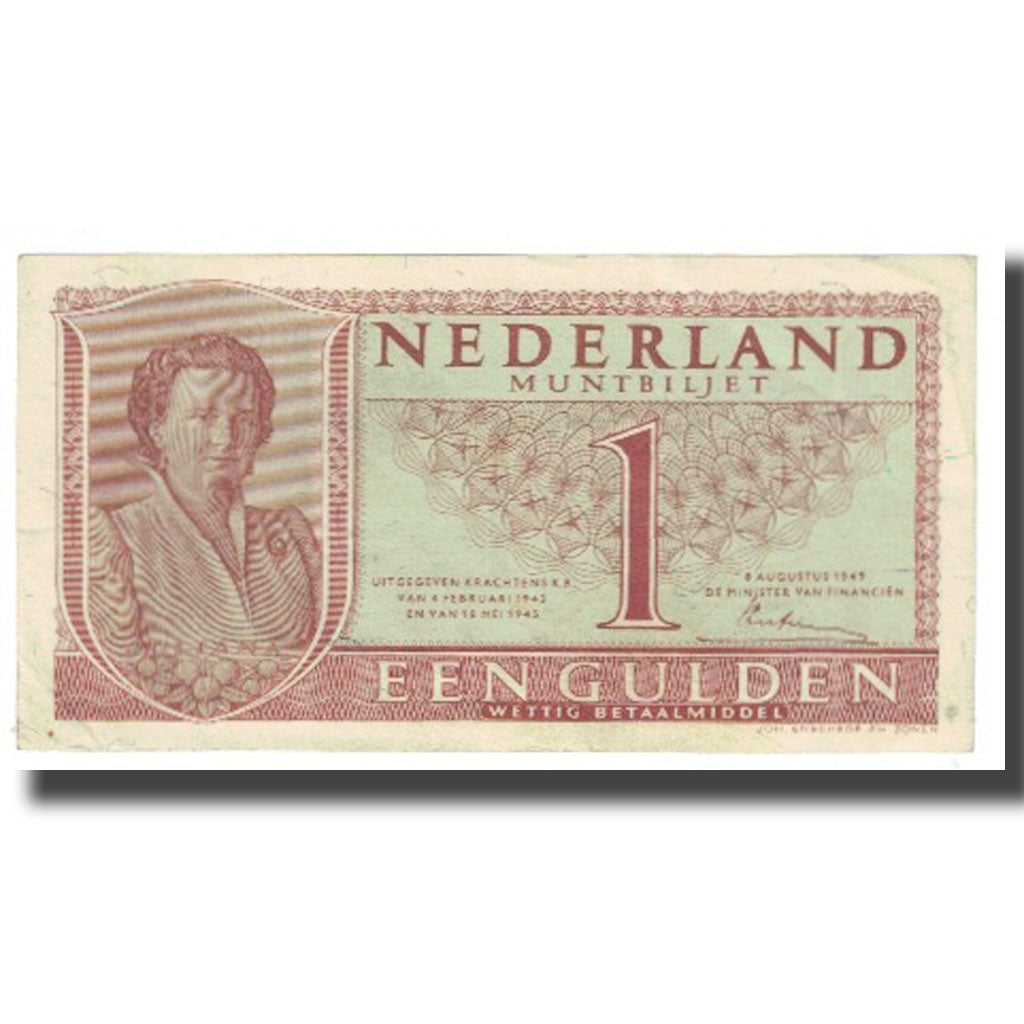 Banknote, Netherlands, 1 Gulden, 1949, 1949-08-08, KM:72, EF(40-45)