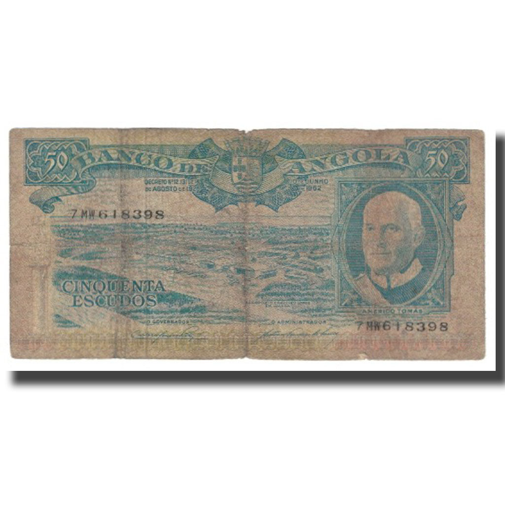 Banknote, Angola, 50 Escudos, 1926, 1926-08-14, KM:93, VF(20-25)